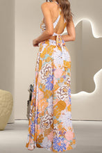 Load image into Gallery viewer, Tied Printed Grecian Sleeveless Maxi Dress
