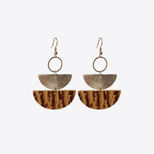 Load image into Gallery viewer, PU Semicircle Drop Earrings
