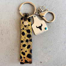 Load image into Gallery viewer, Genuine Leather Alloy Keychain
