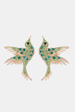 Carregar imagem no visualizador da galeria, Bird Shape Zinc Alloy Frame Glass Stone Dangle Earrings
