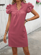 Carregar imagem no visualizador da galeria, Ruffled Notched Cap Sleeve Mini Dress
