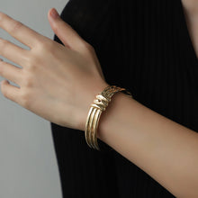 Load image into Gallery viewer, Gold-Plated Alloy Cuff Bracelet
