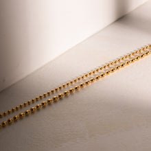 Load image into Gallery viewer, 18K Gold-Plated Lobster Closure Bead Necklace
