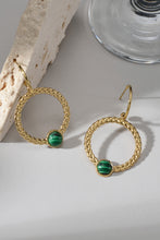 Load image into Gallery viewer, Malachite 18K Gold Plated Earrings
