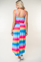 Load image into Gallery viewer, White Birch Full Size Ombre Striped Midi Cami Dress
