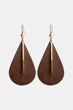 Load image into Gallery viewer, Geometrical Shape Wooden Dangle Earrings
