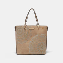 Carregar imagem no visualizador da galeria, Nicole Lee USA Metallic Stitching Embroidery Inlaid Rhinestone Tote Bag
