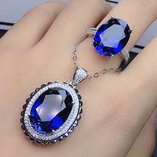 Load image into Gallery viewer, Platinum-Plated Artificial Gemstone Ring
