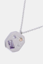 Carregar imagem no visualizador da galeria, Inlaid Zircon Pendant Stainless Steel Necklace
