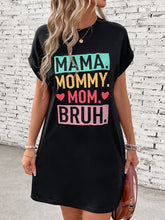 Carregar imagem no visualizador da galeria, Letter Graphic Short Sleeve Mini Tee Dress
