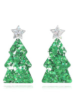 Carregar imagem no visualizador da galeria, Christmas Tree Acrylic Earrings
