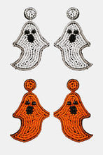 Load image into Gallery viewer, Ghost Shape Beaded Dangle Earrings
