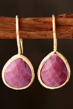 Carregar imagem no visualizador da galeria, Handmade Natural Stone Teardrop Earrings
