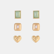 Load image into Gallery viewer, 3-Piece Alloy Stud Earrings
