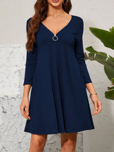 Load image into Gallery viewer, Quarter Zip Long Sleeve Dress
