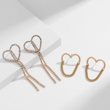 Load image into Gallery viewer, Heart Shape Gold-Plated Alloy Earrings
