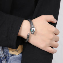 Load image into Gallery viewer, Rhinestone Stainless Steel Snake Shape Bracelet
