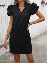 Carregar imagem no visualizador da galeria, Ruffled Notched Cap Sleeve Mini Dress
