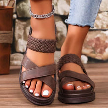 Carregar imagem no visualizador da galeria, Crisscross Open Toe Platform Sandals
