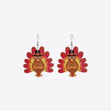 Load image into Gallery viewer, Thanksgiving Turkey Drop Earrings
