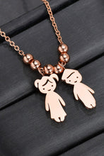 Carregar imagem no visualizador da galeria, Boy and Girl Pendant Stainless Steel Necklace
