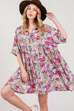 Load image into Gallery viewer, SAGE + FIG Floral Button Down Mini Shirt Dress
