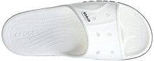 Load image into Gallery viewer, Crocs Unisex Bayaband Slides | Slide Sandals, White/Navy, 4 Men/6 Women
