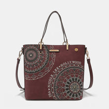 Carregar imagem no visualizador da galeria, Nicole Lee USA Metallic Stitching Embroidery Inlaid Rhinestone Tote Bag
