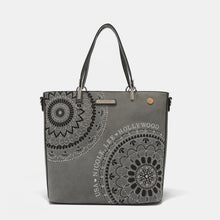 Load image into Gallery viewer, Nicole Lee USA Metallic Stitching Embroidery Inlaid Rhinestone Tote Bag
