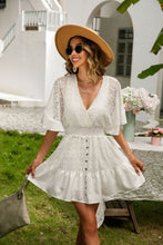 Carregar imagem no visualizador da galeria, Lace Cutout Surplice Half Sleeve Dress
