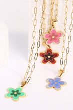 Carregar imagem no visualizador da galeria, Flower Pendant Stainless Steel Necklace
