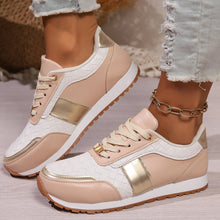 Carregar imagem no visualizador da galeria, Lace-Up PU Leather Sneakers
