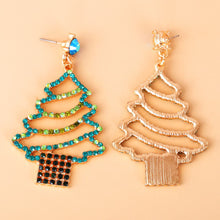 Load image into Gallery viewer, Rhinestone Alloy Christmas Tree Earrings
