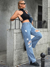 Carregar imagem no visualizador da galeria, Distressed Slit Jeans
