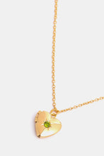 Carregar imagem no visualizador da galeria, Zircon Heart Shape 14K Gold-Plated Pendant Necklace
