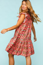 Carregar imagem no visualizador da galeria, Haptics Full Size Ruffled Printed Dress with Side Pockets
