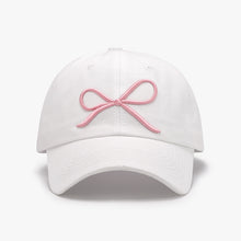 Load image into Gallery viewer, Bow Embroidered Cotton Baseball Cap
