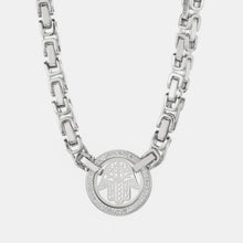 Load image into Gallery viewer, Cutout Stainless Steel Inlaid Zircon Necklace
