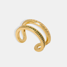 Carregar imagem no visualizador da galeria, Gold-Plated Czech Diamond Double-Layered Ring
