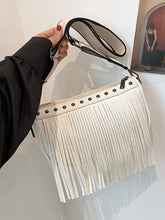 Carregar imagem no visualizador da galeria, PU Leather Fringe Studded Crossbody Bag
