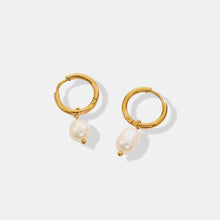 Carregar imagem no visualizador da galeria, Gold-Plated Titanium Steel Pearl Earrings
