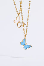 Carregar imagem no visualizador da galeria, Butterfly Pendant Copper 14K Gold-Plated Necklace
