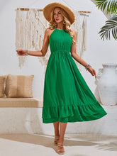 Carregar imagem no visualizador da galeria, Ruffled Round Neck Sleeveless Dress
