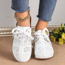 Carregar imagem no visualizador da galeria, Lace-Up Round Toe Wedge Sandals
