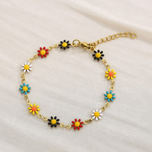 Carregar imagem no visualizador da galeria, Flower &amp; Cross Stainless Steel Bracelet
