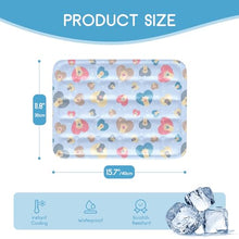 Load image into Gallery viewer, lesypet Cooling Mat for Dog Cat, Ice Silk Sleeping Pad Keep Cooling for Pets Summer Waterproof Easy Carry Indoor &amp; Outdoor Car Seats, Small Blue (11.8&quot;x 15.7&quot;)
