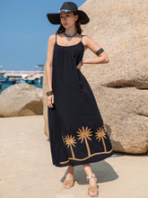 Carregar imagem no visualizador da galeria, Embroidered Scoop Neck Midi Cami Dress
