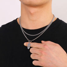 Load image into Gallery viewer, Skull Shape Double-Layered Pendant Necklace
