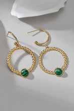 Load image into Gallery viewer, Malachite 18K Gold Plated Earrings
