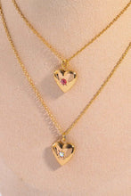 Carregar imagem no visualizador da galeria, Zircon Heart Shape 14K Gold-Plated Pendant Necklace
